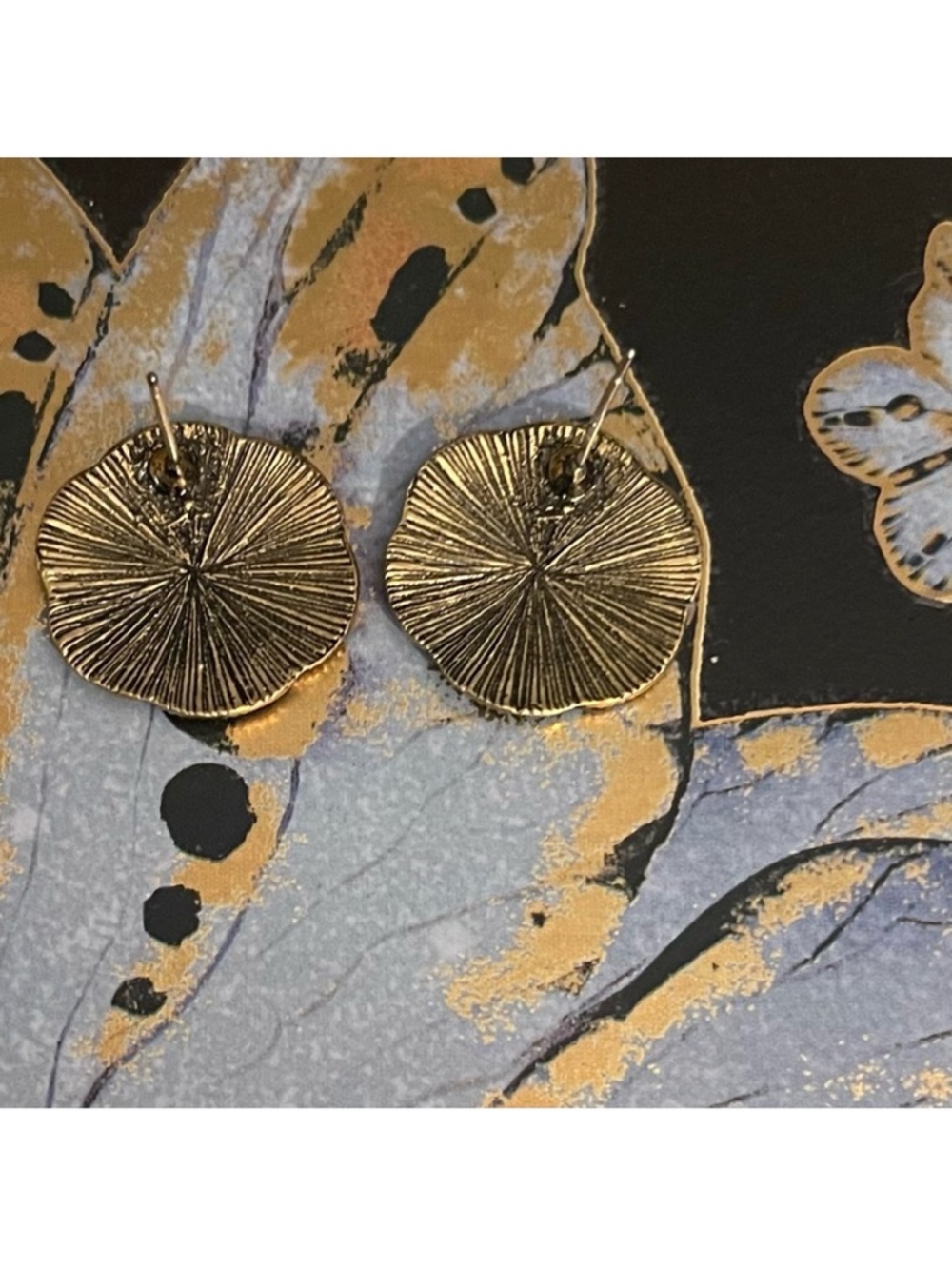 Button Earrings - Picture 3 of 3